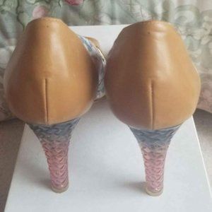 Japanese Floral Ombre High Heels